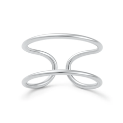 Sterling Silver Polished Open Band Toe Ring