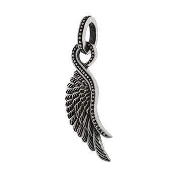 Sterling Silver Oxidized Wing Pendant