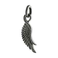Sterling Silver Oxidized Wing Pendant