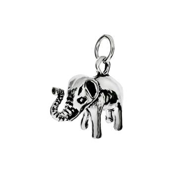 Sterling Silver Oxidized Elephant Pendant