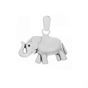 Sterling Silver Elephant Polished Pendant