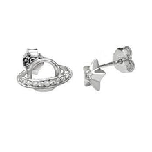 Load image into Gallery viewer, Sterling Silver Star And Earth CZ Mix Match Stud Earrings