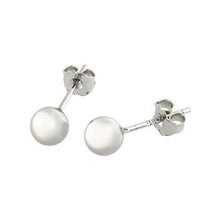 Load image into Gallery viewer, Sterling Silver Rhodium Plated Ball Stud Earrings