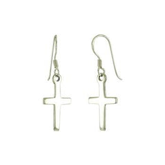 Sterling Silver Dangle Cross Earrings