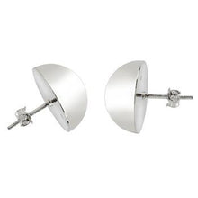 Load image into Gallery viewer, Sterling Silver Half Ball Polish Stud Earrings