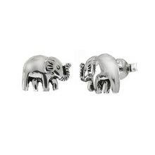 Load image into Gallery viewer, Sterling Silver Elephant Stud Earrings