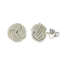 Load image into Gallery viewer, Sterling Silver Love Knot Stud Earrings