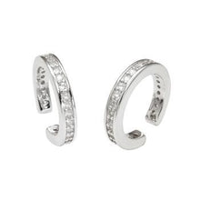Load image into Gallery viewer, Sterling Silver Rhodium Plated Eternity CZ Ear Cuff