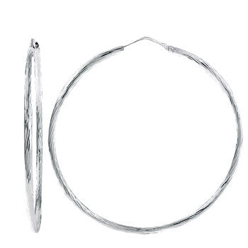 Italian Sterling Silver DC Endless Hoop Earrings