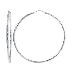 Load image into Gallery viewer, Italian Sterling Silver DC Endless Hoop Earrings