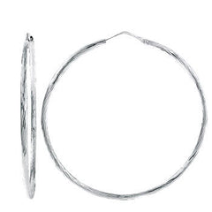 Italian Sterling Silver DC Endless Hoop Earrings