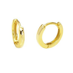 Sterling Silver Gold Plated Small Huggie Hoop Earrings