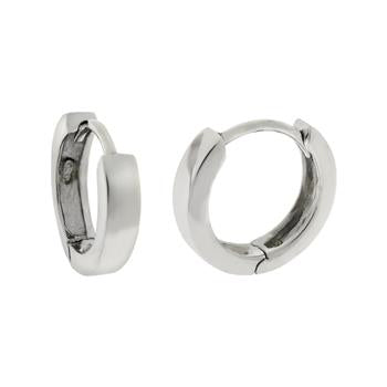 Sterling Silver Polished Huggies Hoop Earrings