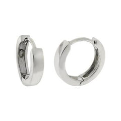 Sterling Silver Polished Huggies Hoop Earrings