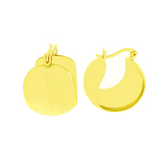 Sterling Silver Gold Plated Chunky Hoop Earrings