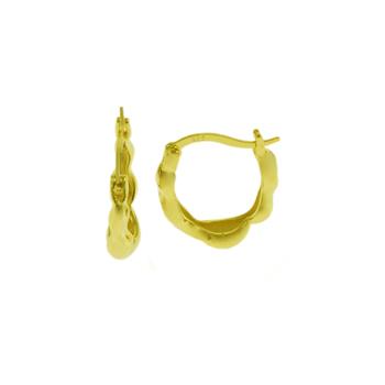 Sterling Silver Gold Plated Hoop Earrings