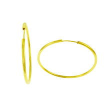 Load image into Gallery viewer, Sterling Silver Gold Plated Endless Hoop Earrings