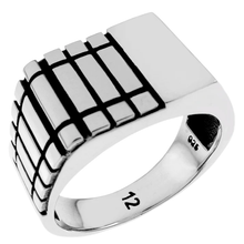 Load image into Gallery viewer, Sterling Silver Engravable Men Ring