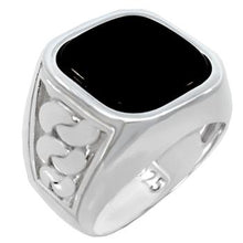 Load image into Gallery viewer, Sterling Silver Rectangle Black Onyx Ring-14x14mm