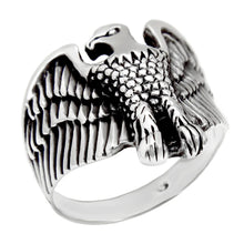 Load image into Gallery viewer, Sterling Silver Flying Eagle Oxidized Ring, Size 9