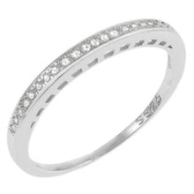 Load image into Gallery viewer, Sterling Silver Rhodium Plated 2mm Round CZ Ring