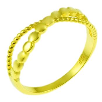 Sterling Silver Gold Plated Infinity Ring