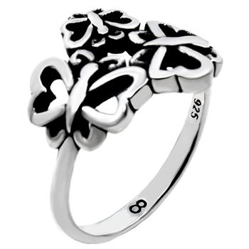 Sterling Silver Butterflies Band Ring