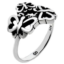 Load image into Gallery viewer, Sterling Silver Butterflies Band Ring