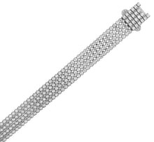 Load image into Gallery viewer, Sterling Silver Rhodium Plated 4 Lines CZ Tennis Bracelet