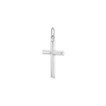 Load image into Gallery viewer, Italian Sterling Silver Tube Cross Pendant