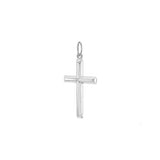 Italian Sterling Silver Tube Cross Pendant