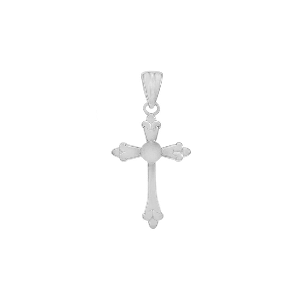 Sterling Silver Rhodium Plated Small Cross Pendant