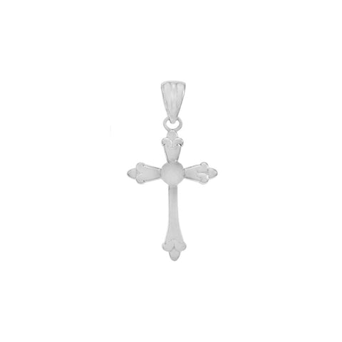 Sterling Silver Rhodium Plated Small Cross Pendant