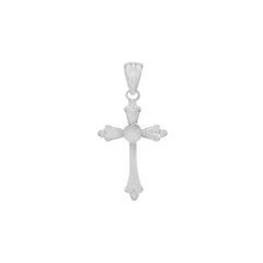Sterling Silver Rhodium Plated Small Cross Pendant
