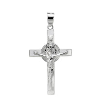 Load image into Gallery viewer, Sterling Silver High Polished San Benito Crucifix Cross Pendant