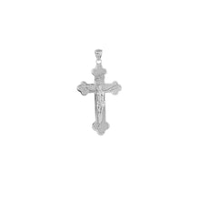 Load image into Gallery viewer, Sterling Silver Rhodium Plated 23mm Crucifix Cross Pendant