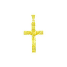 Load image into Gallery viewer, Sterling Silver Gold Plated Crucifix Cross Pendant