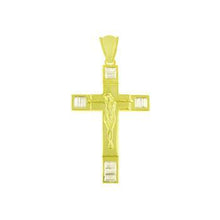 Load image into Gallery viewer, Sterling Silver Gold Plated Crucifix Cross Pendant