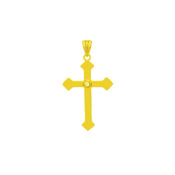 Sterling Silver Gold Plated Cross Pendant