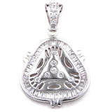 Sterling Silver Hip Hop CZ Pendant
