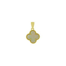 Load image into Gallery viewer, Sterling Silver Gold Plated Mother of Pearl Clover Pendant