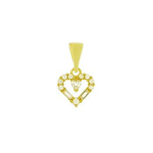 Load image into Gallery viewer, Sterling Silver Gold Plated Small CZ Heart Pendant
