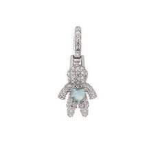 Load image into Gallery viewer, Sterling Silver Pave CZ Baby Boy Rhodium Pendant