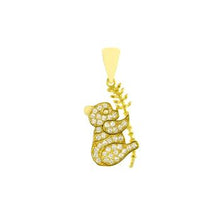 Load image into Gallery viewer, Sterling Silver Gold Plated Koala Bear CZ Pendant