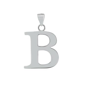 Sterling Silver Polish Initial B Pendant