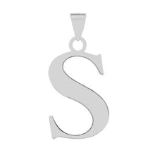 Load image into Gallery viewer, Sterling Silver Polished Initial S Pendant