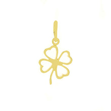 Load image into Gallery viewer, Sterling Silver Gold Plated Four Leaf Flower Pendant