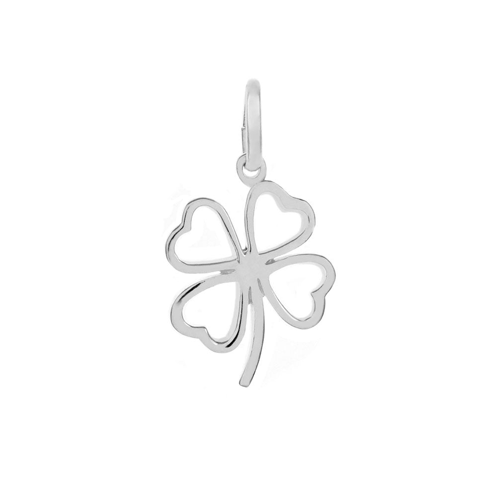 Sterling Silver Four Leaf Flower Pendant