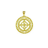 Sterling Silver Witches Knot Gold Plated Pendant