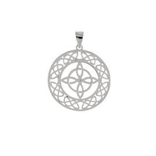 Load image into Gallery viewer, Sterling Silver Witches Knot Rhodium Plated Pendant